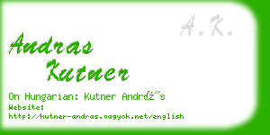 andras kutner business card